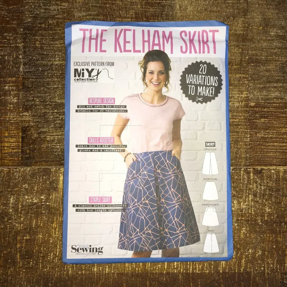 Simply Sewing Pattern The Kelham Skirt by MiY -20 variations- Sz 27